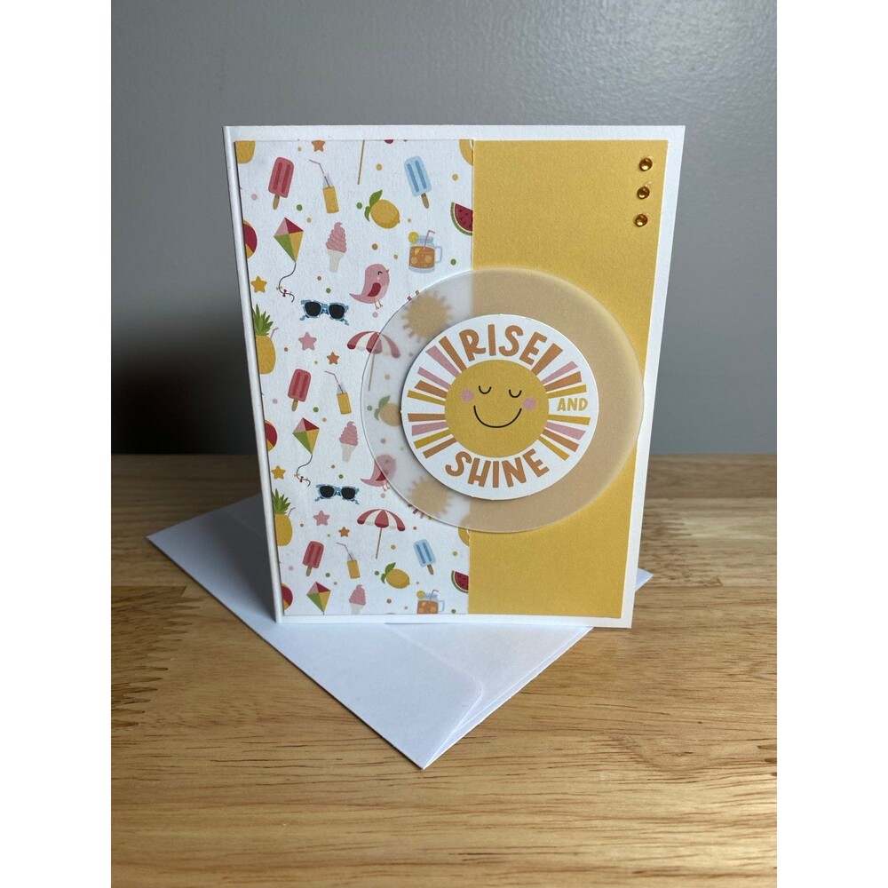Handmade Summer Blank Greeting Card A2 & Envelope